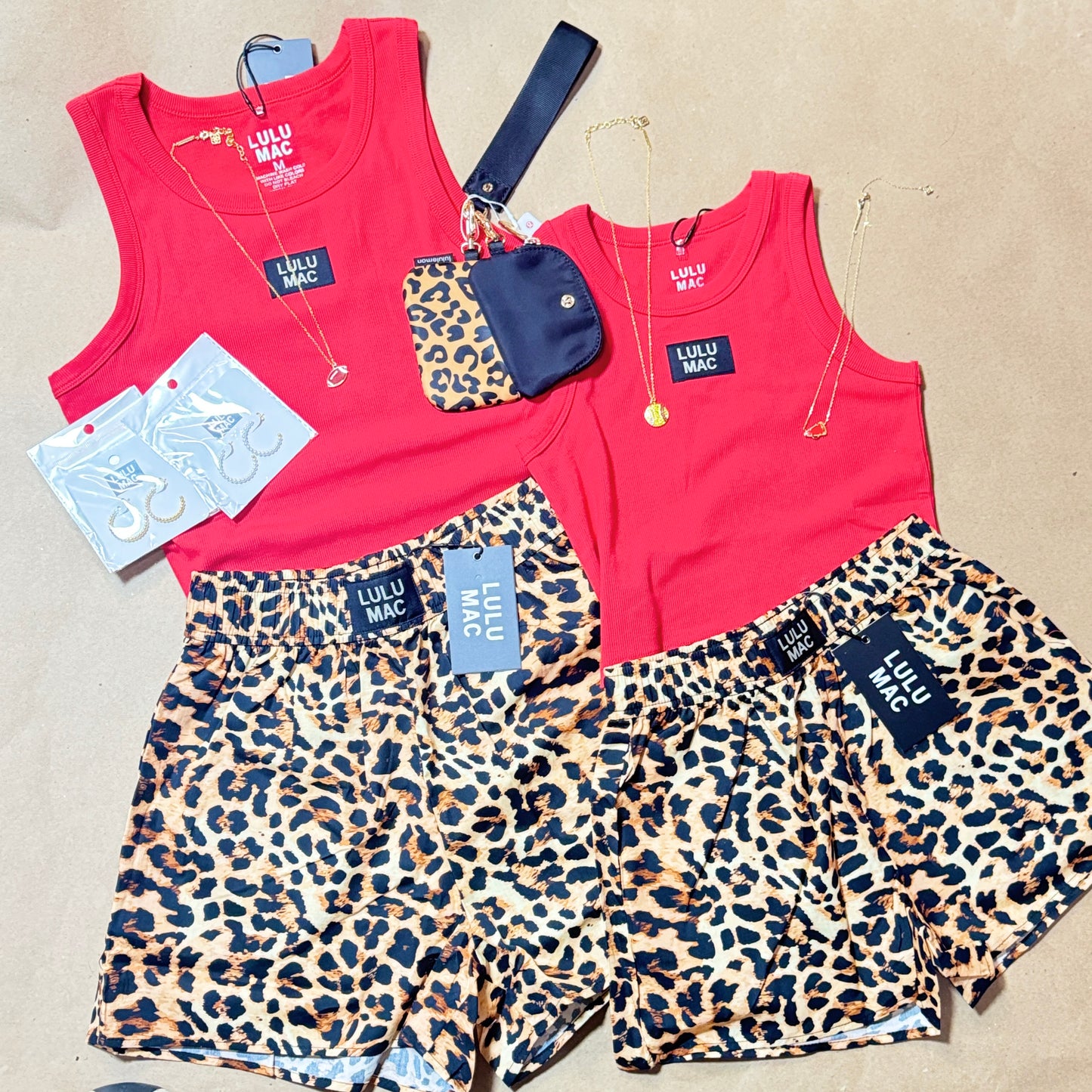 Lulu Mac Leopard Print Shorts w|pockets-Adults
