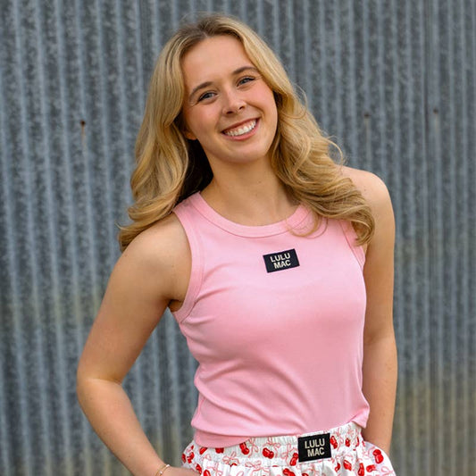 DD-TANK LIGHT PINK LULU MAC SOLID TANK TOPS
