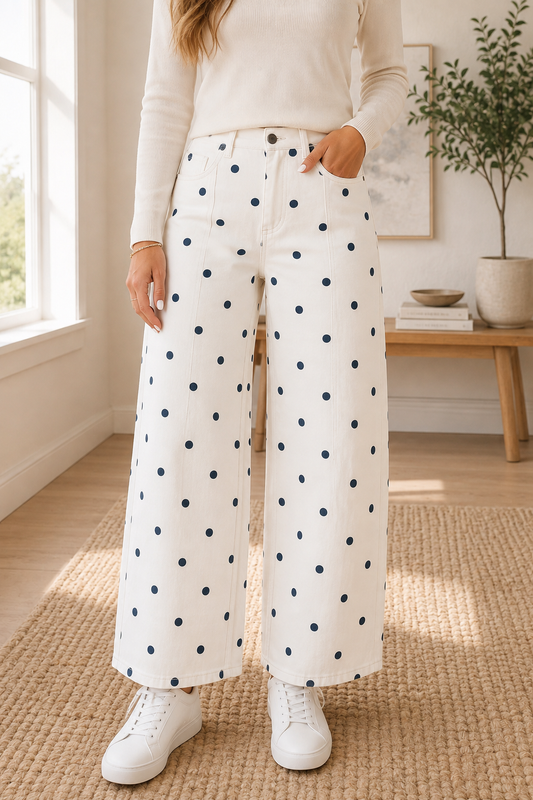 Polka Dot Barrel Jeans RTS