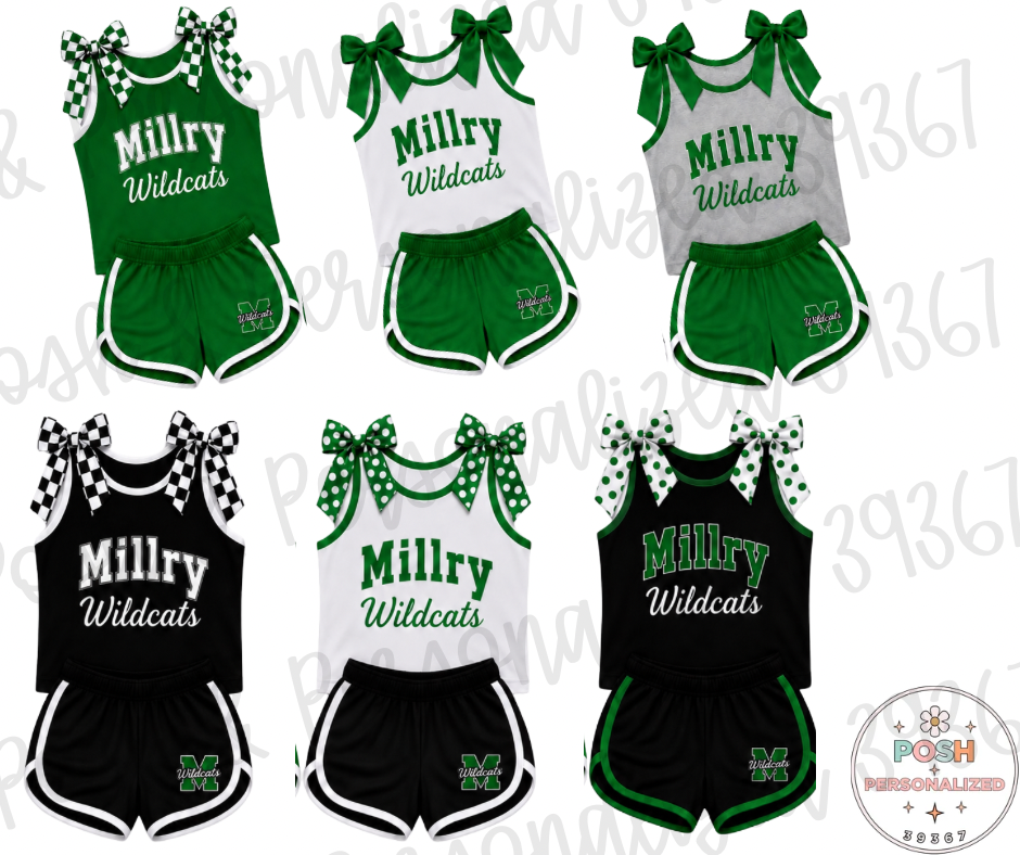 Posh Prep BowTie Cheer Outfit Millry