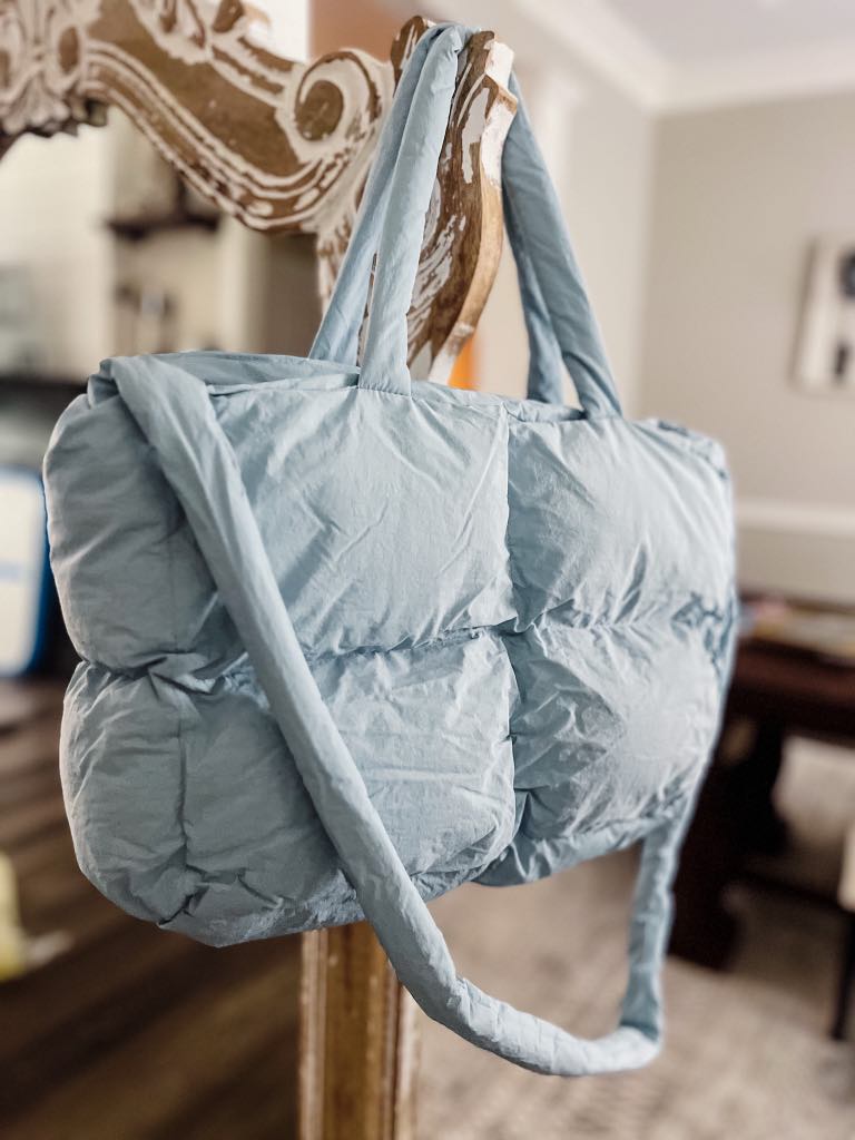 RTS: The Blake Quilted Grid Puffer Tote-