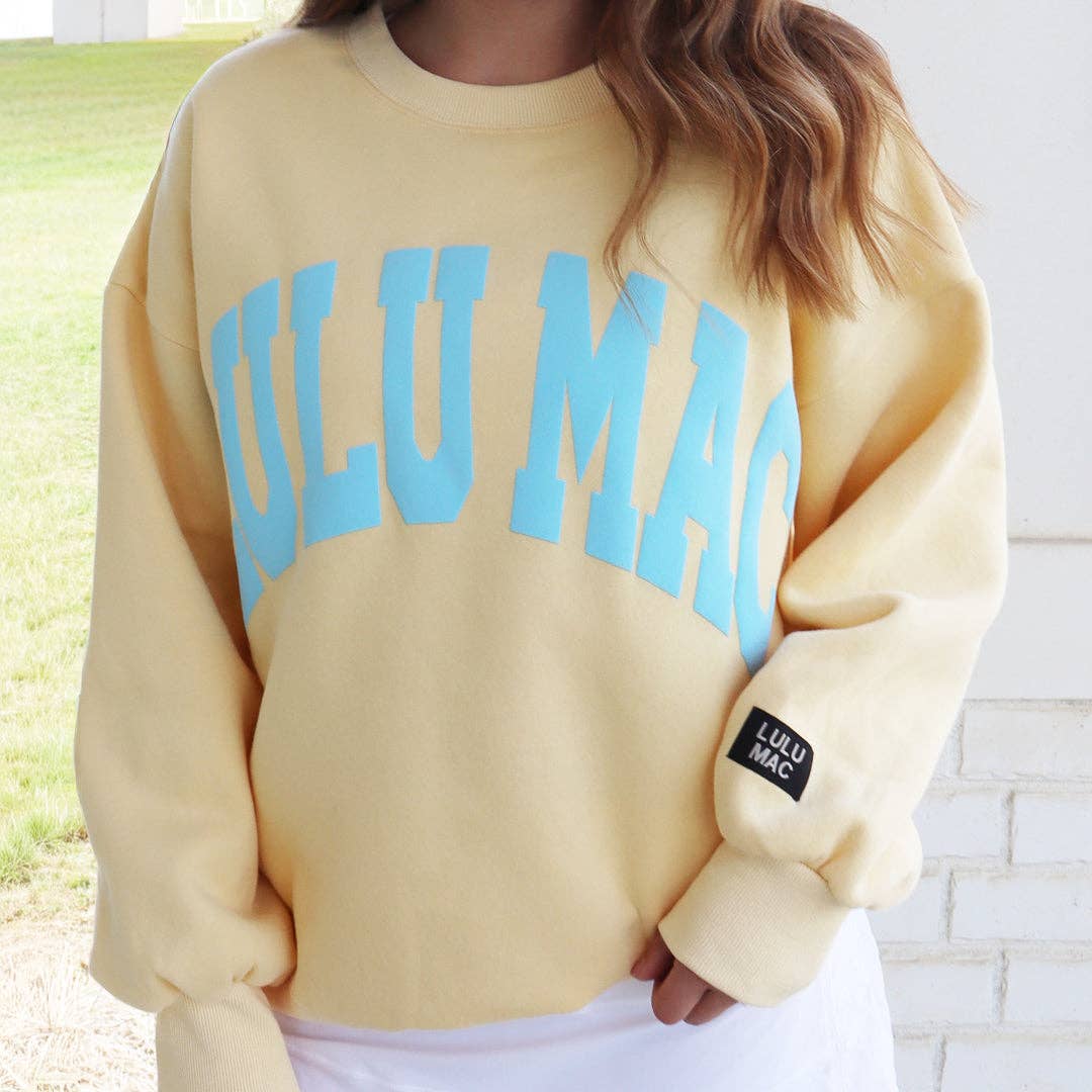 Girlie Girl Originals - Lulu Mac Sweatshirt Butter/Light Blue - Puff