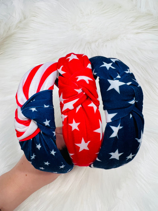 Patriotic Knotted Headbands