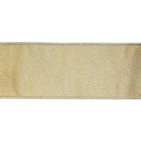Wired Iridescent Ribbon with Gold Taffeta Backing, 10yd