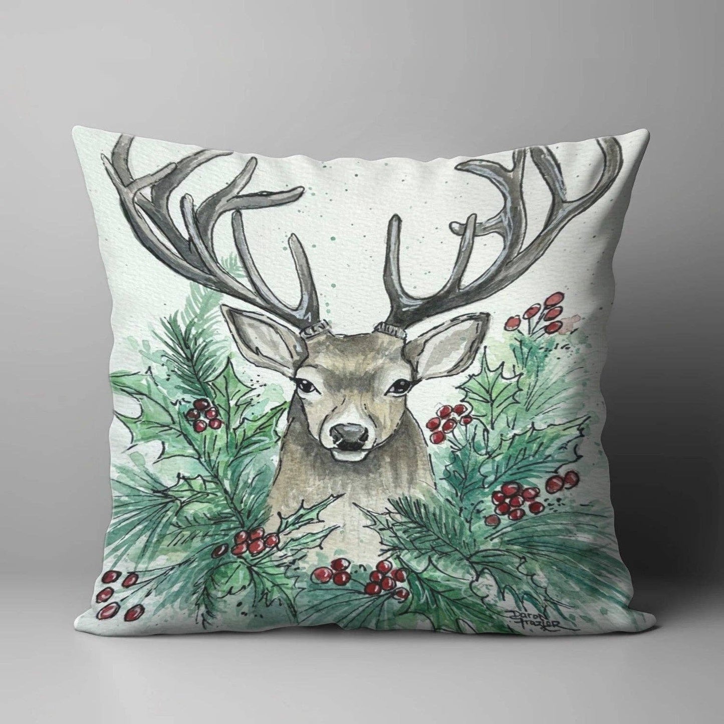 CHRISTMAS BUCK PILLOW