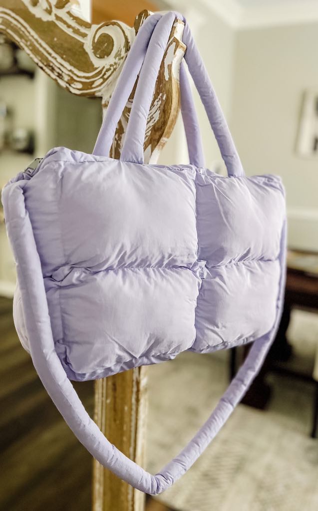 RTS: The Blake Quilted Grid Puffer Tote-