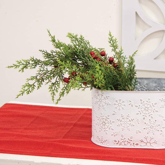 Red Berry & Cedar Bush, 17"