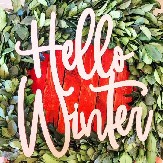 Wooden Hello Winter - Unfinished Wood Words -- 5.99 !!!!