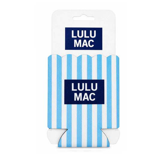 Lulu Mac Light Blue/Navy Stripe Koozie