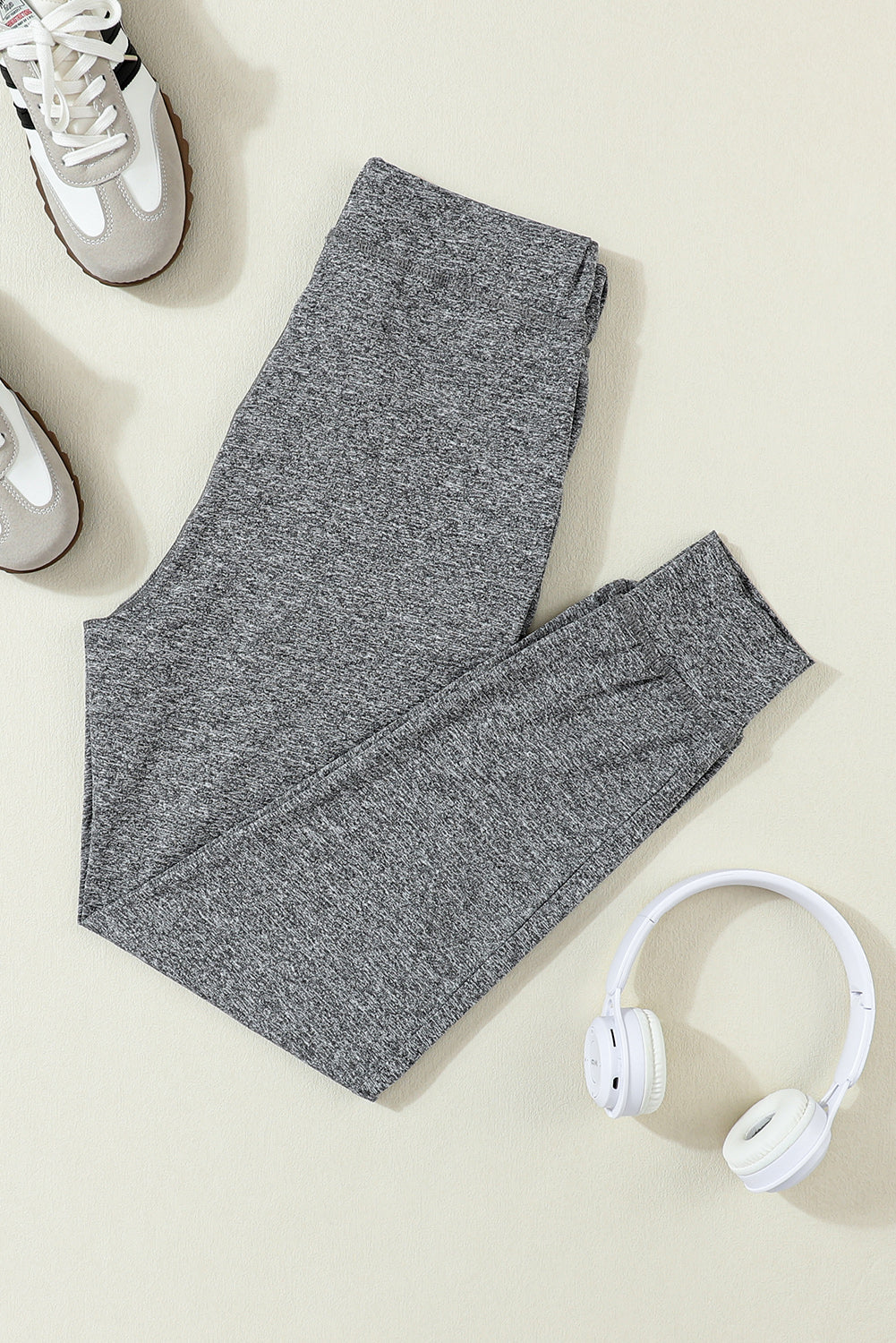 Grey Drawstring Joggers FB