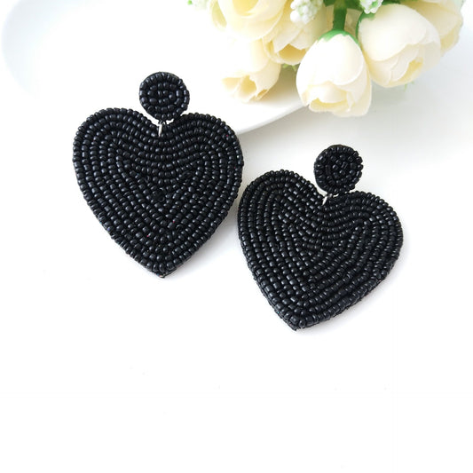 *RTS Beaded Heart Earrings*