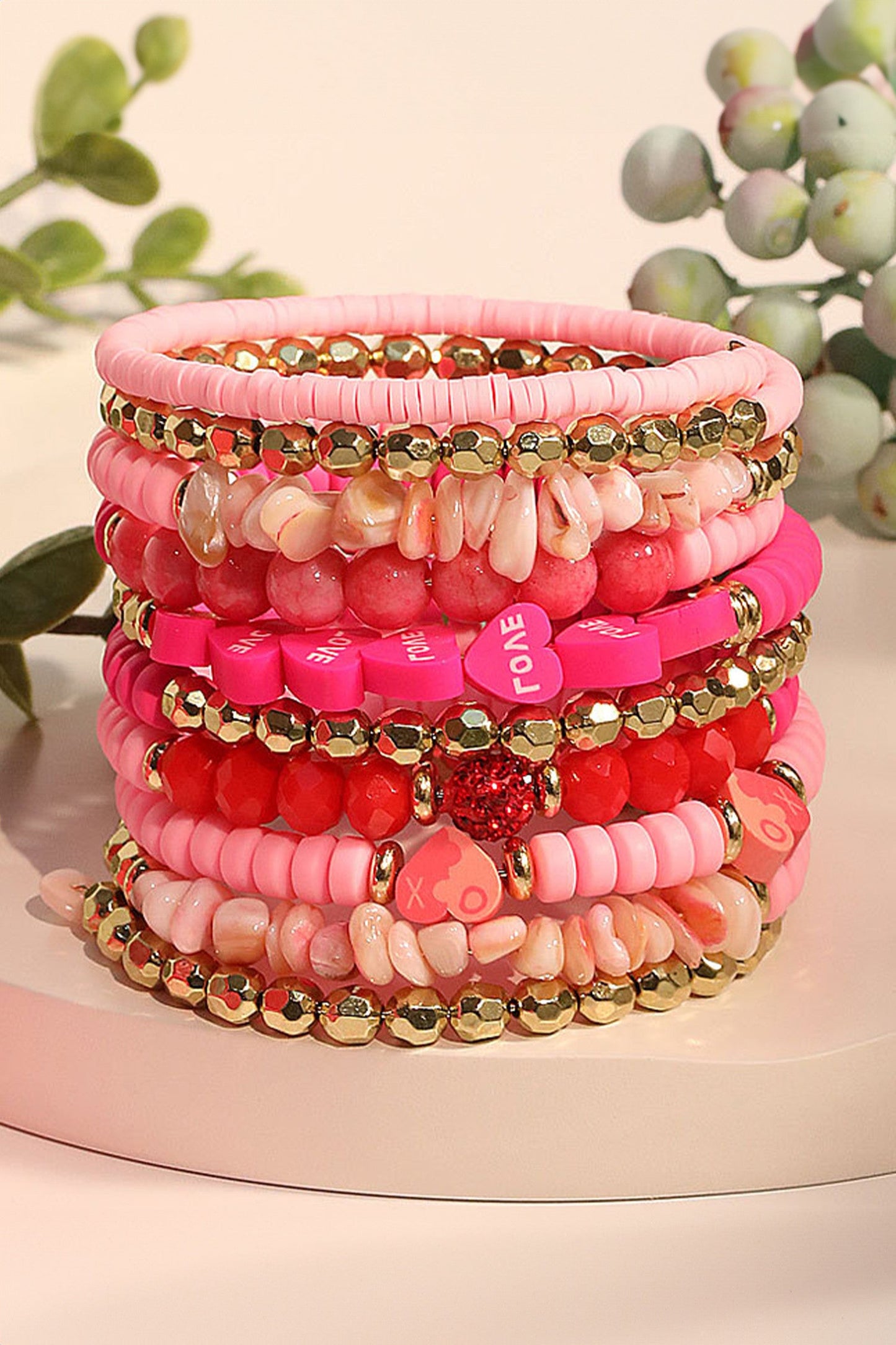 Bead Valentines Bracelet Set FB