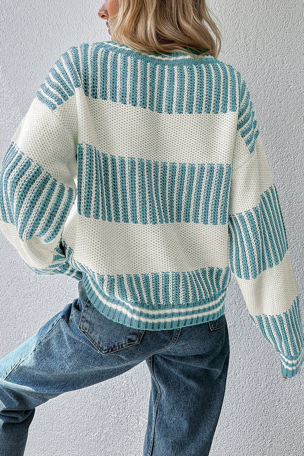 Two Tone Loose Sweater FB