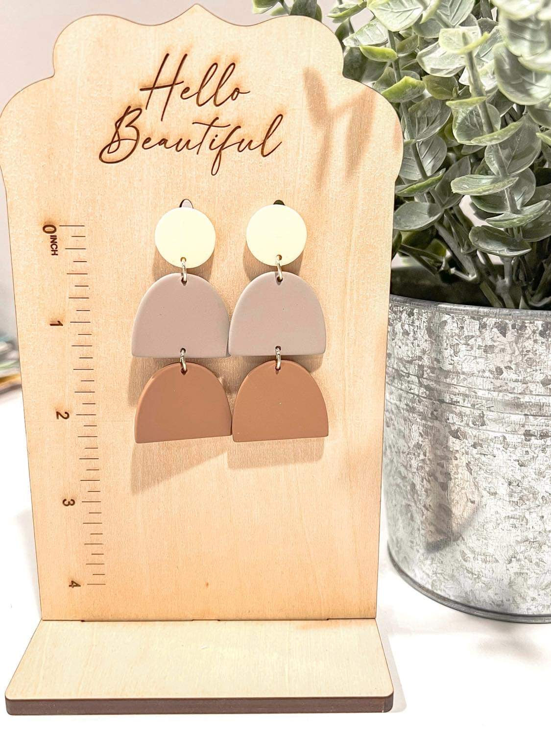 *RTS* Clay Textured Acrylic Drop Studs