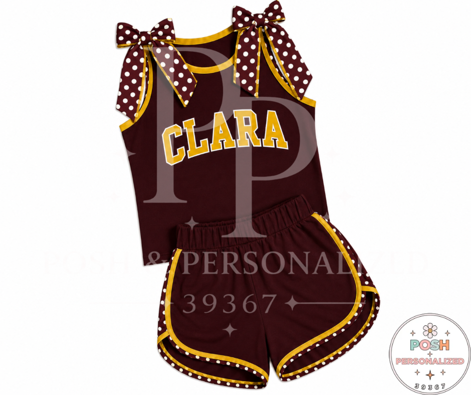 Posh Prep BowTie Cheer Outfit Clara Option 2