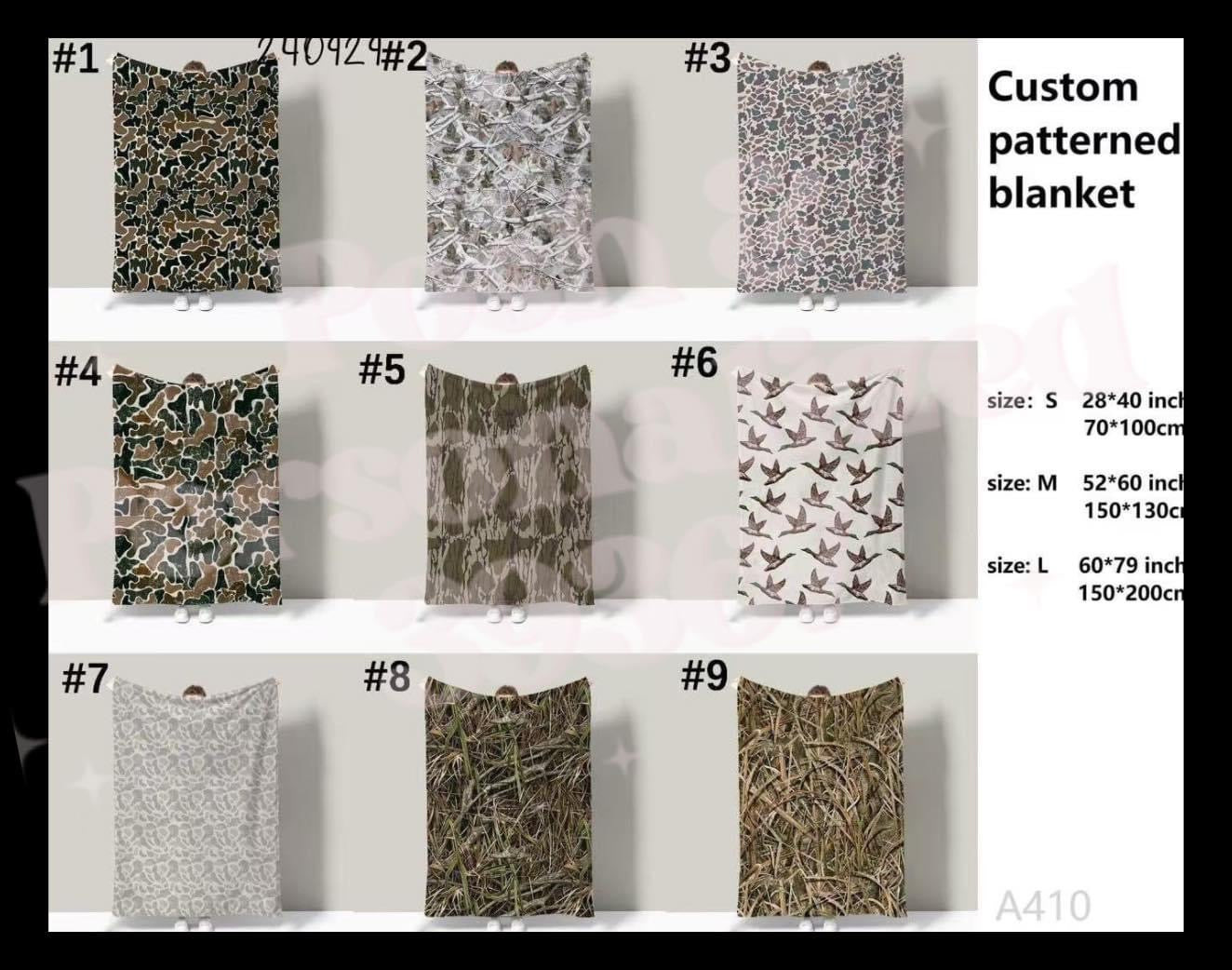 Camo Blankets for the Guys