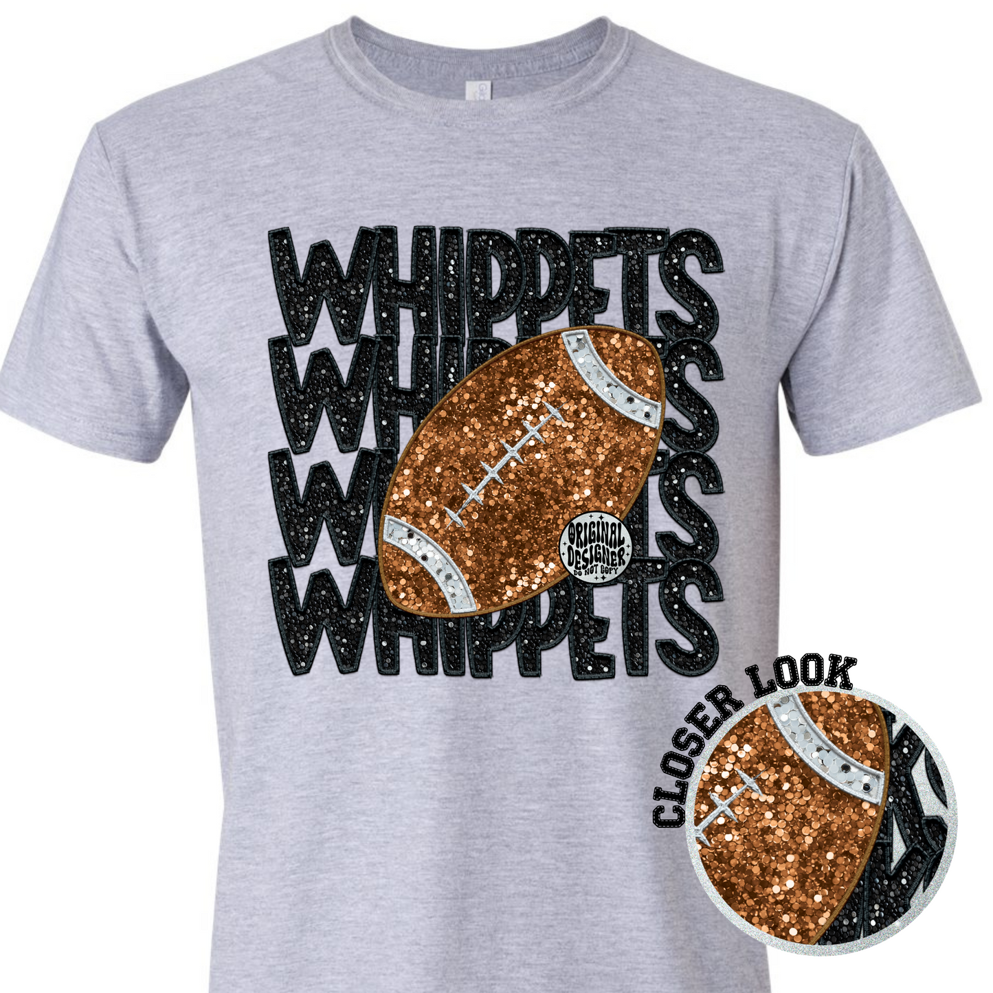 Bling Team Tee with Football