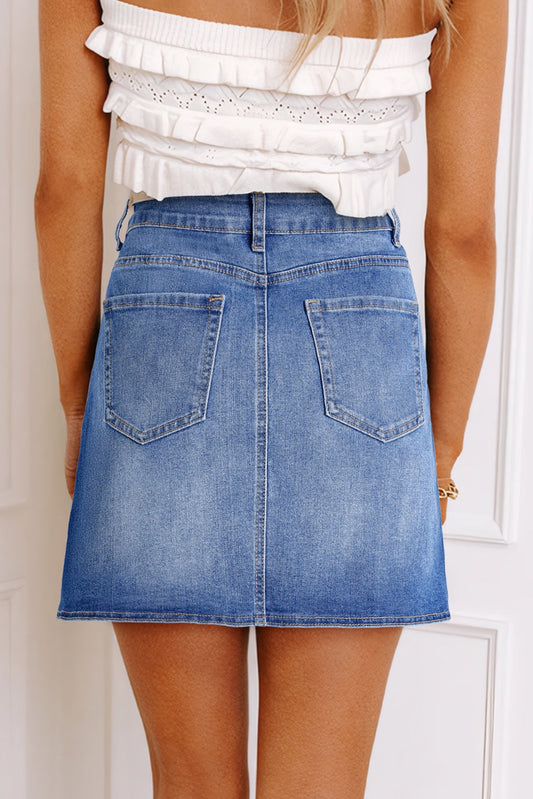Denim Wrapped Skirt FB