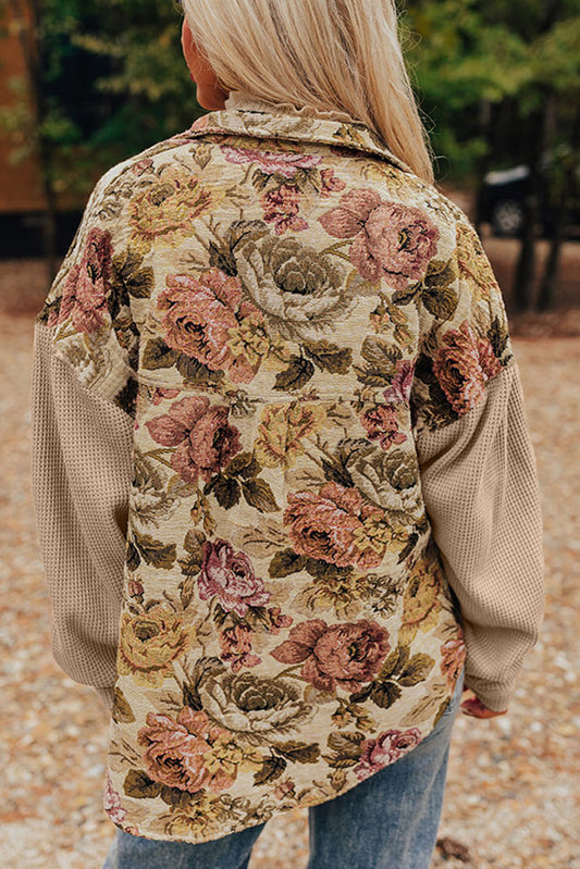 Khaki Floral Patchwork Jacket LT