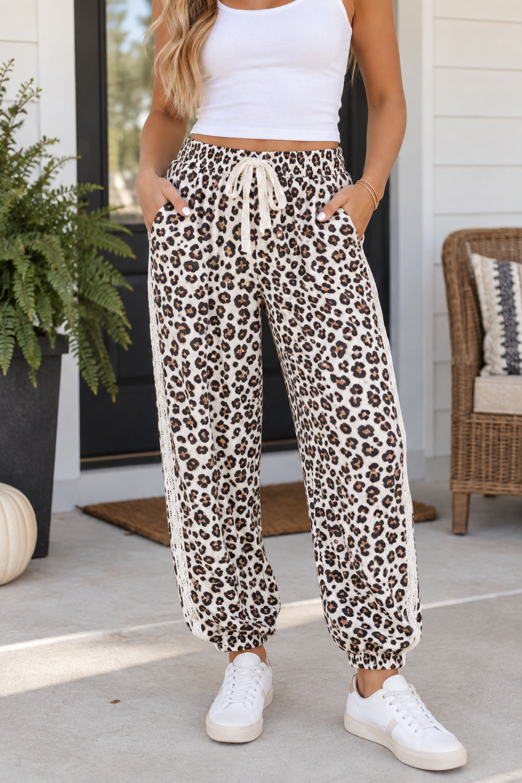Leopard Elastic Pants