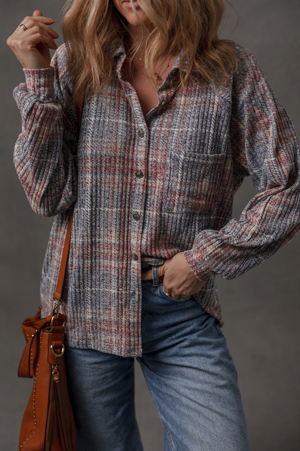 Plaid Texture Vintage Shirt FB