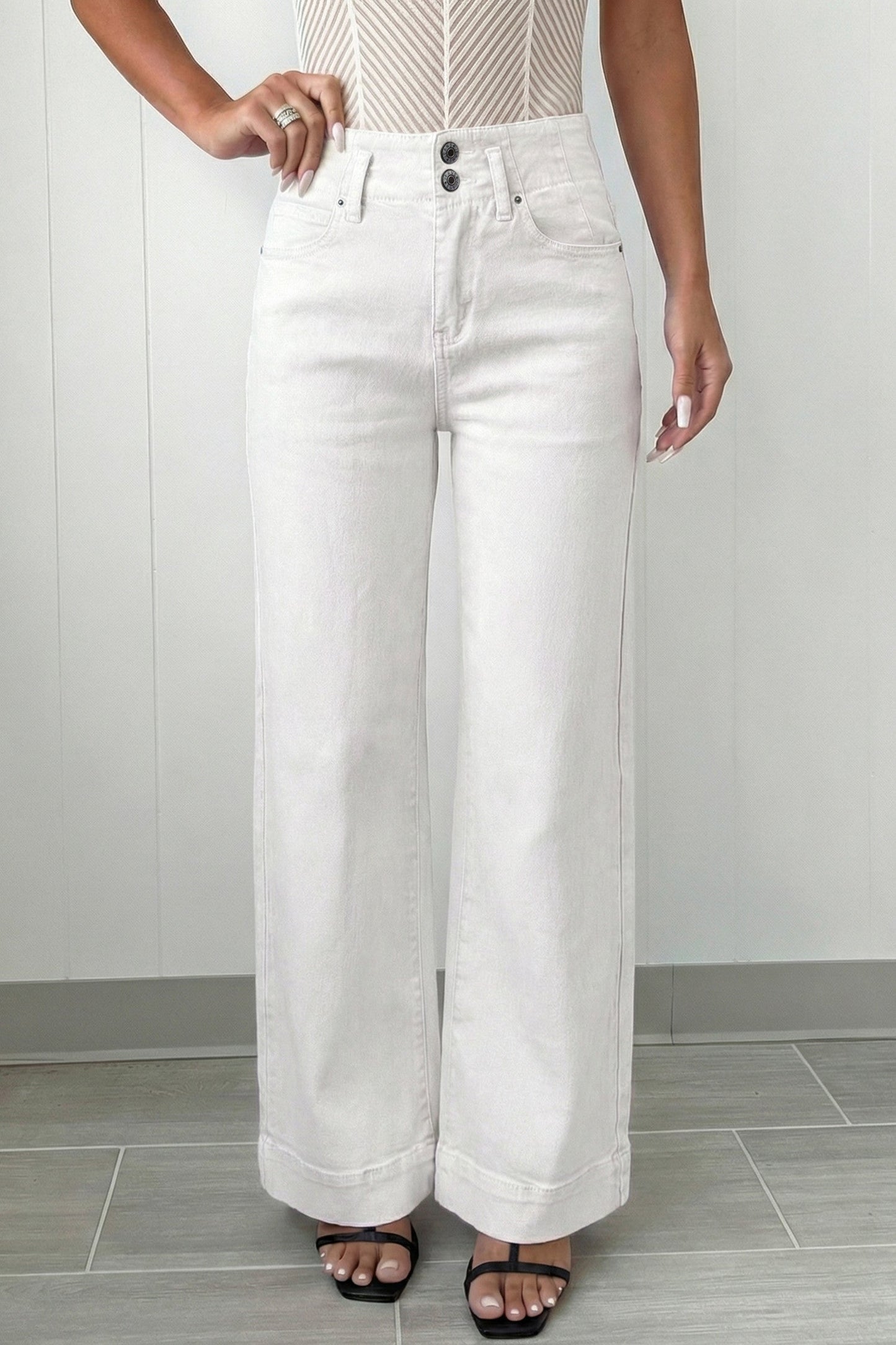 White High Waist Jeans