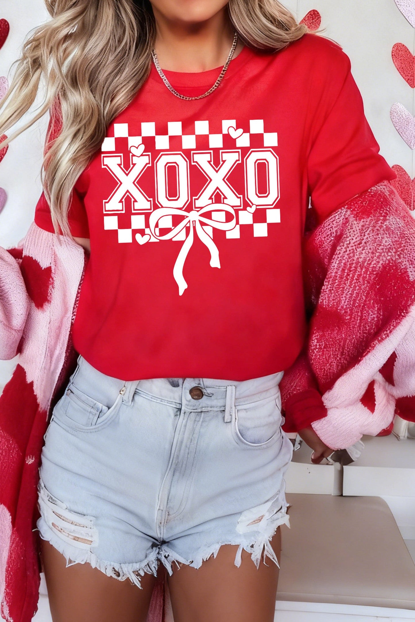 XOXO Bow Print Shirt FB