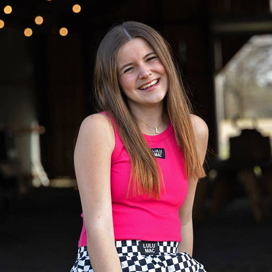 DD-TANK HOT PINK LULU MAC SOLID TANK TOPS