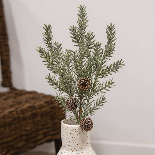 First Frost Pine Spray w/Cones, 14"