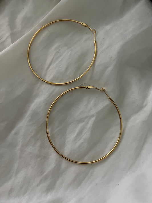 XL GOLD HOOPS
