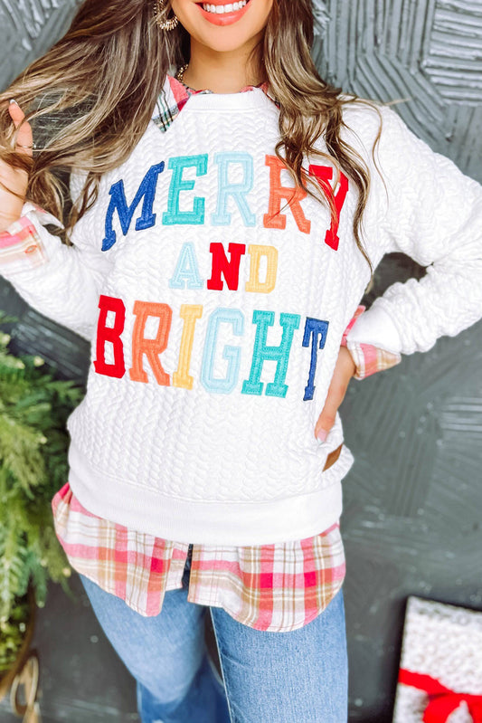 Merry and Bright Cable Knit Pullover FB