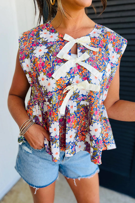 Floral Bow Blouse FB