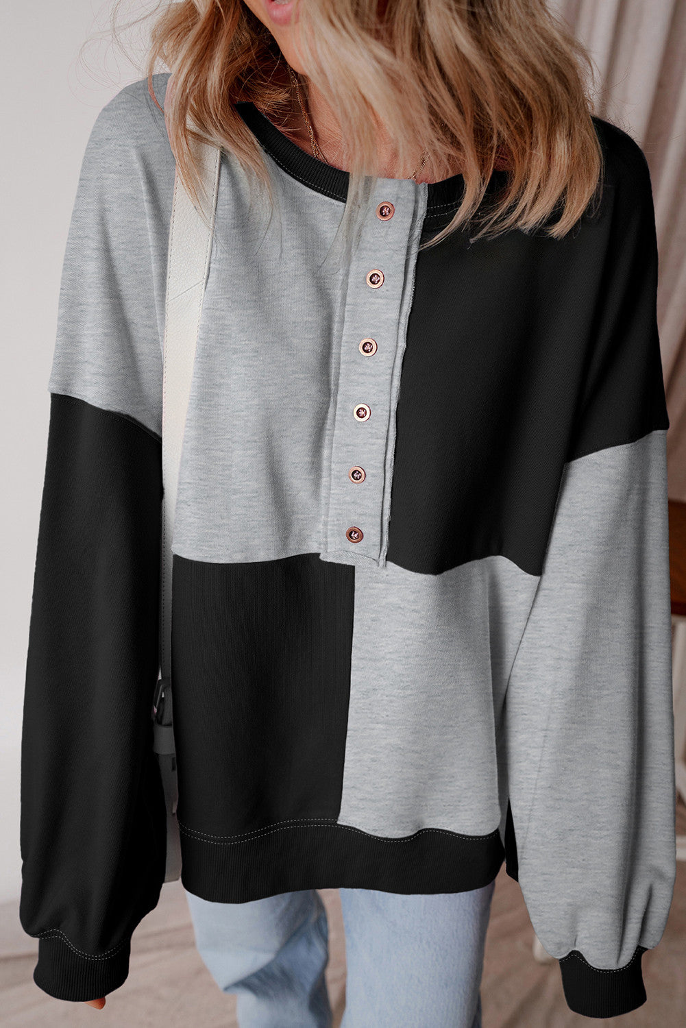 Checkered Oversize Henley FB