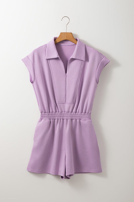 Orchid Zipped Romper FB