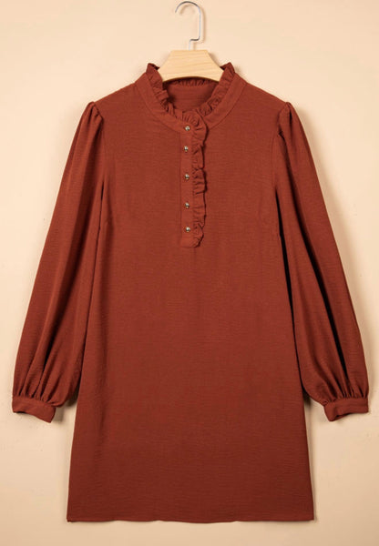 Coffee Shift Dress