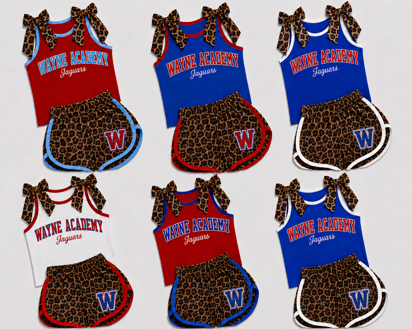 Posh Prep BowTie Cheer Outfit Jaguars Leopard Print