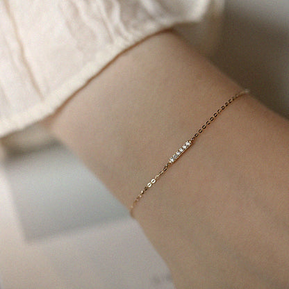 *Preorder: Sterling and CZ Dainty Bar Bracelet*
