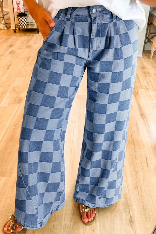 Checkered Jeans FB
