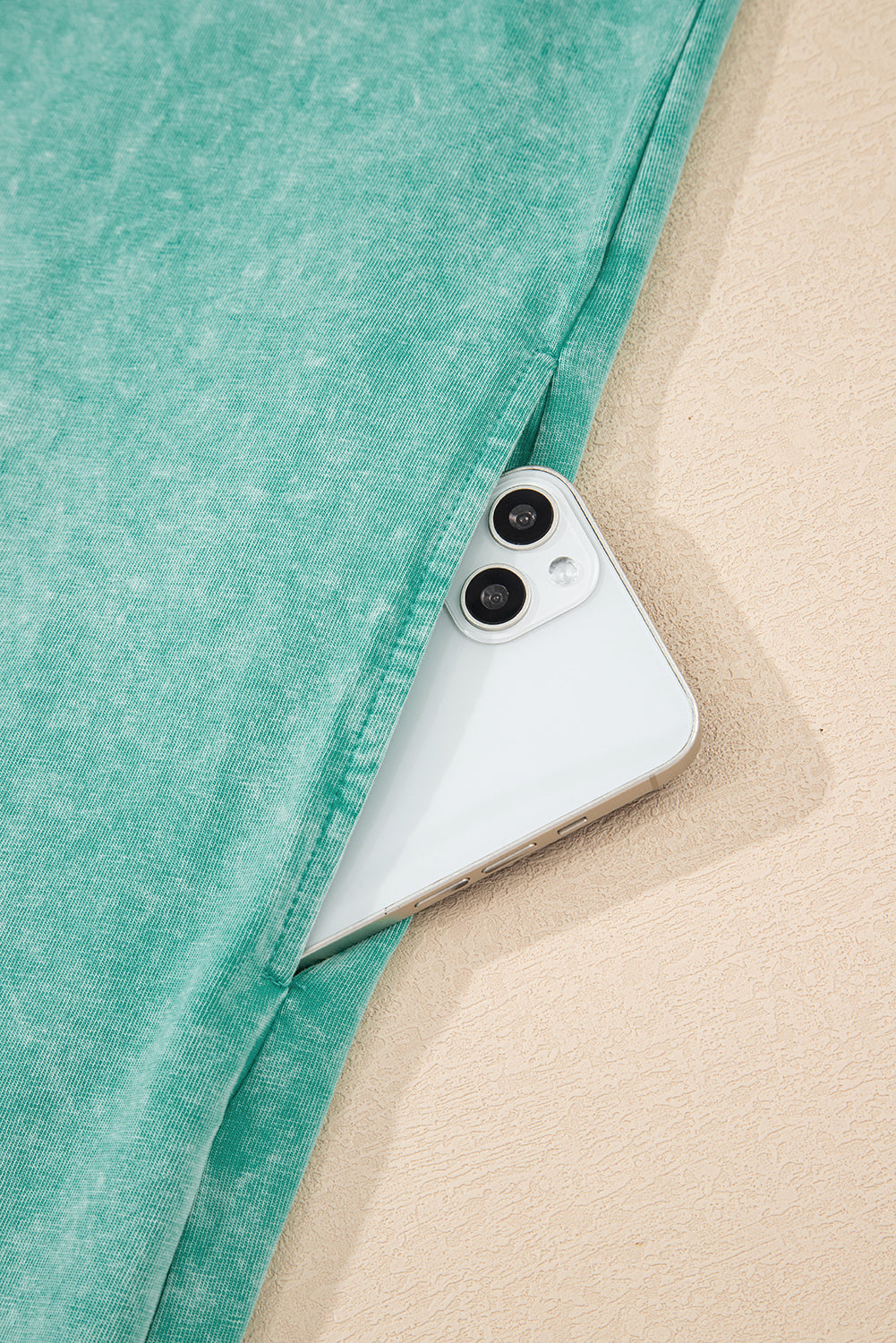 Beau Blue Mineral Wash Pocket Tank Mini Dress