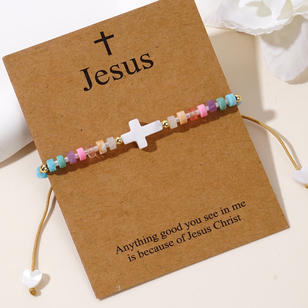 Preorder: Pastel Cross Bracelet