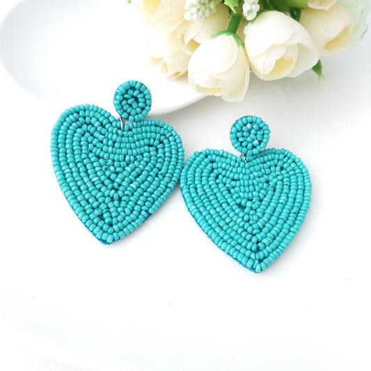 *RTS Beaded Heart Earrings*