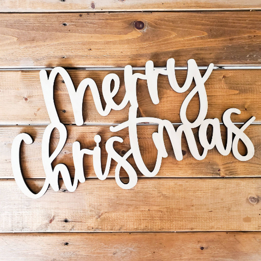 Wooden Merry Christmas- Unfinished Wood Words -- 5.99 !!!!