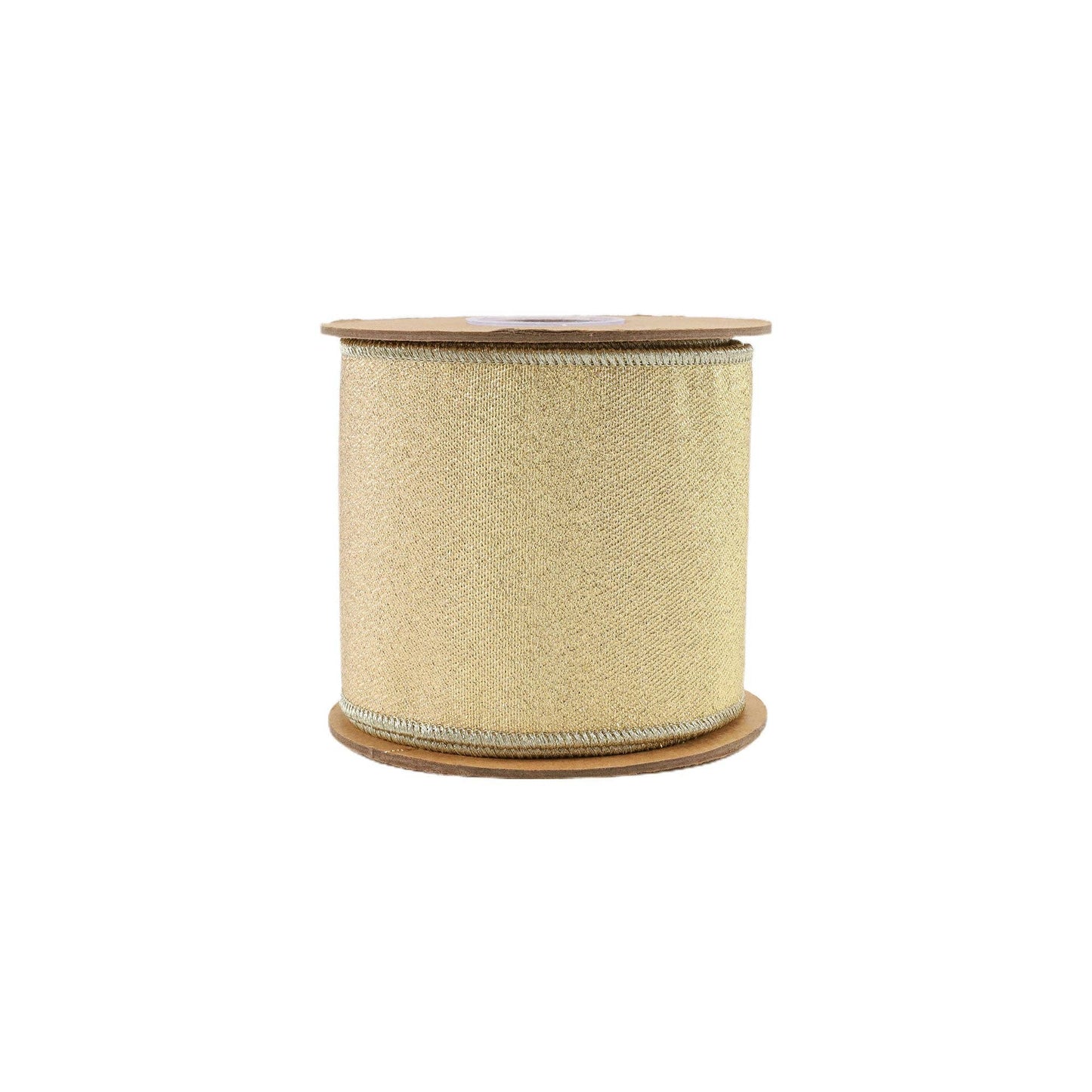 Wired Iridescent Ribbon with Gold Taffeta Backing, 10yd