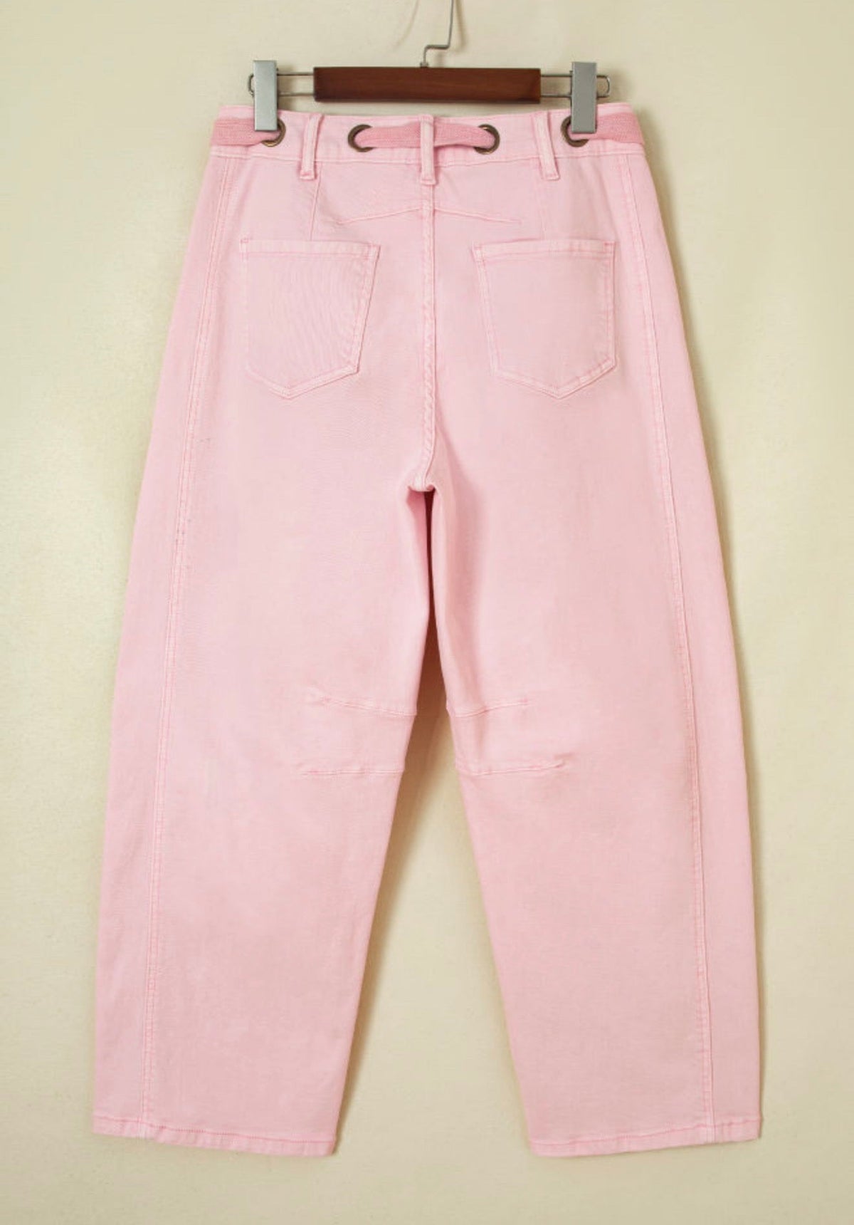 Tie-Waist Barrel Jeans