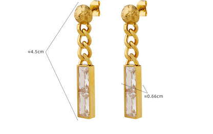 *Preorder: Stainless Drop Chain Earrings*