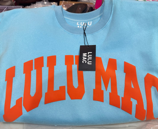 Lulu Mac Sweatshirt Light Blue/Coral-LM-SW-1007 LIGHT BLUE/CORAL