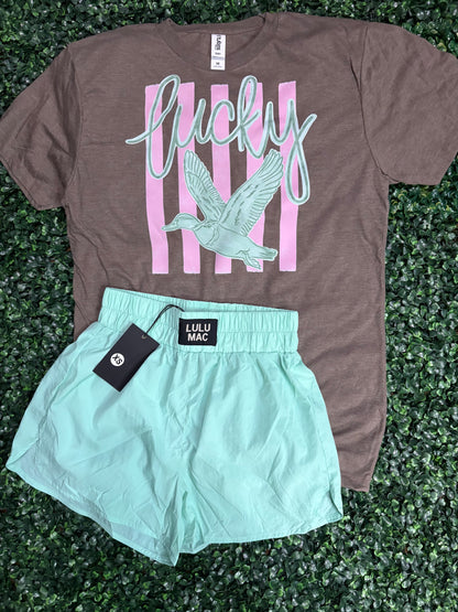 LULU MAC SOLID SHORTS-MINT-ADULT