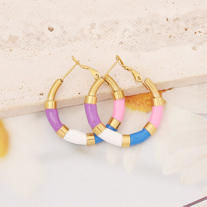 *Preorder: Stainless Pastel Hoops*