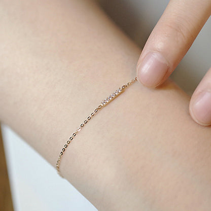 *Preorder: Sterling and CZ Dainty Bar Bracelet*
