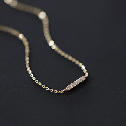 *Preorder: Sterling and CZ Dainty Bar Bracelet*